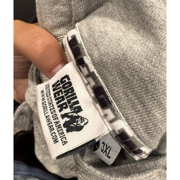 Gorilla Wear Men’s T Shirt Hoodie Grey 3XL EUC - Picture 3 of 6